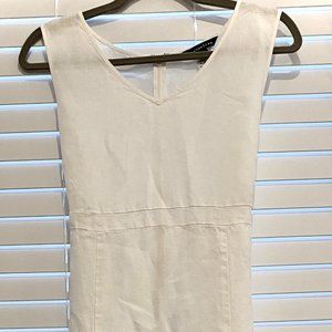 100% Linen  Lands End Dress - White